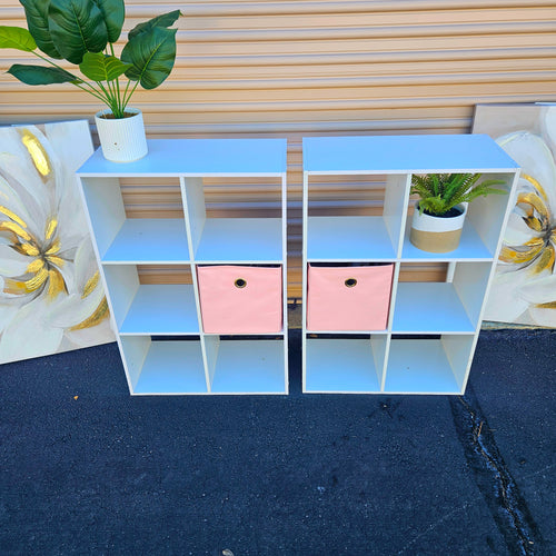 White Cube Shelves Organizer Storage Shelf TV Stand Book Case