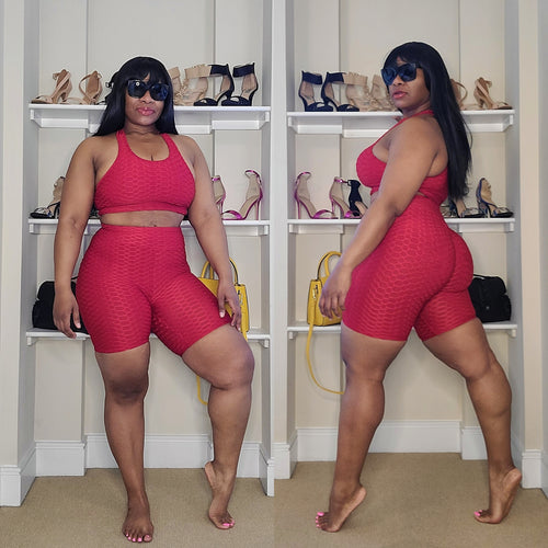 Fiery Red Short Set