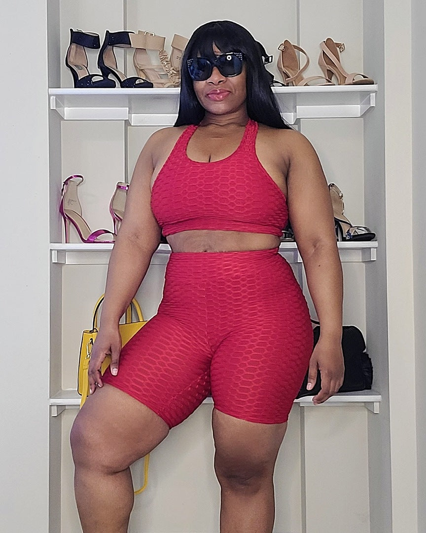 Fiery Red Short Set